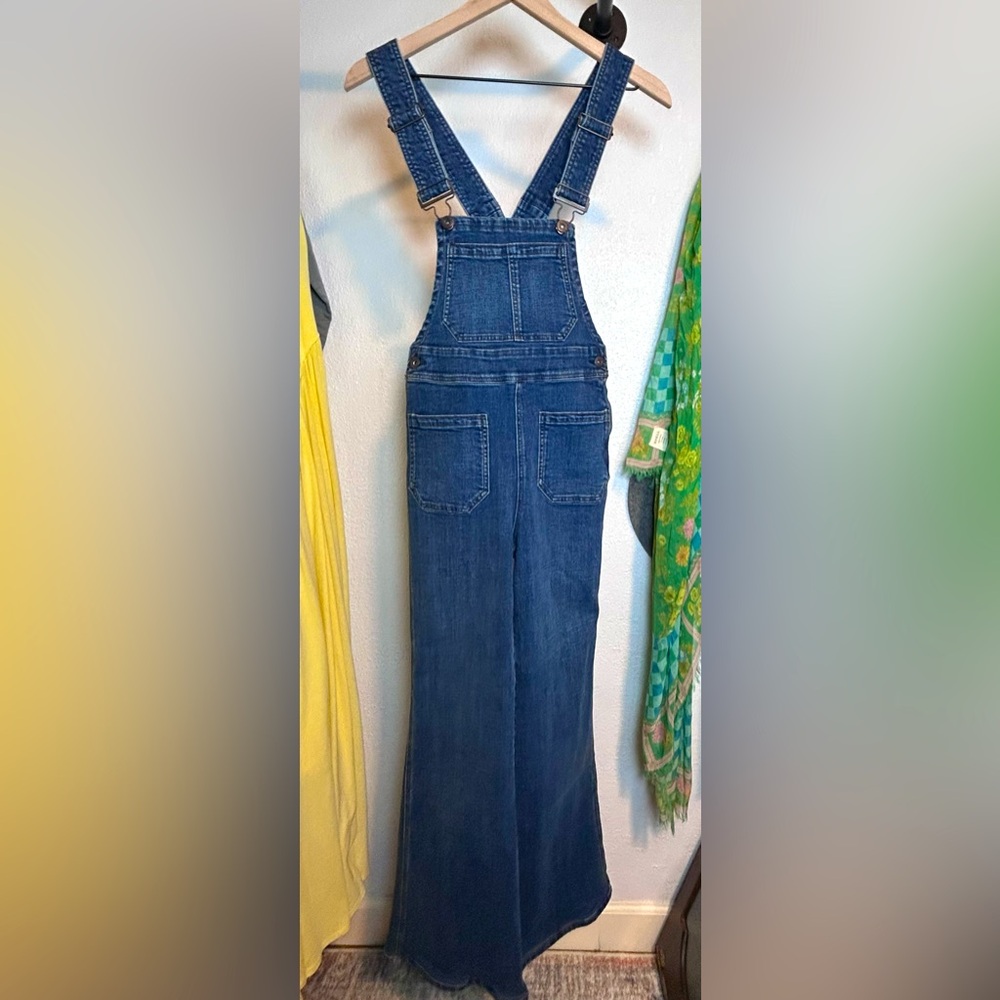 Free People Blue Denim Jeans Overalls